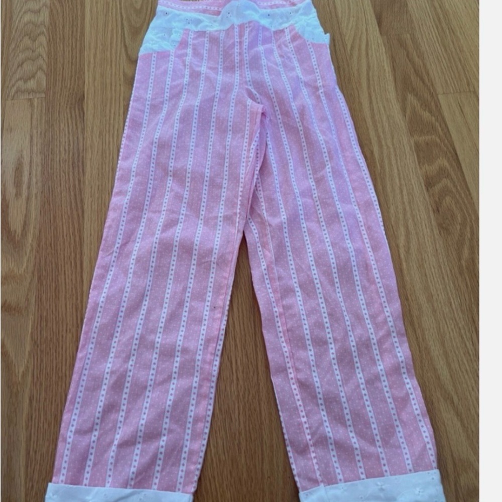 Vintage Winnie the Pooh Pink Striped Kids Pants size 6